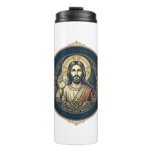 Jesus Digital Artist iPad Kunst T-Shirt Inspiriere Thermosbecher