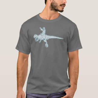 Jesus-Dinosaurier-Reitert-shirt T-Shirt