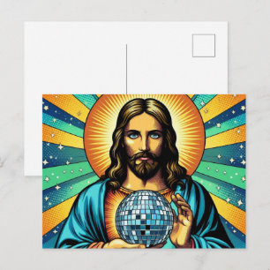 Jesus-Disco-Postkarte! Postkarte