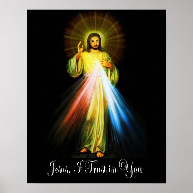 Jesus Divine Mercy Sr Faustina Poster (Vorne)