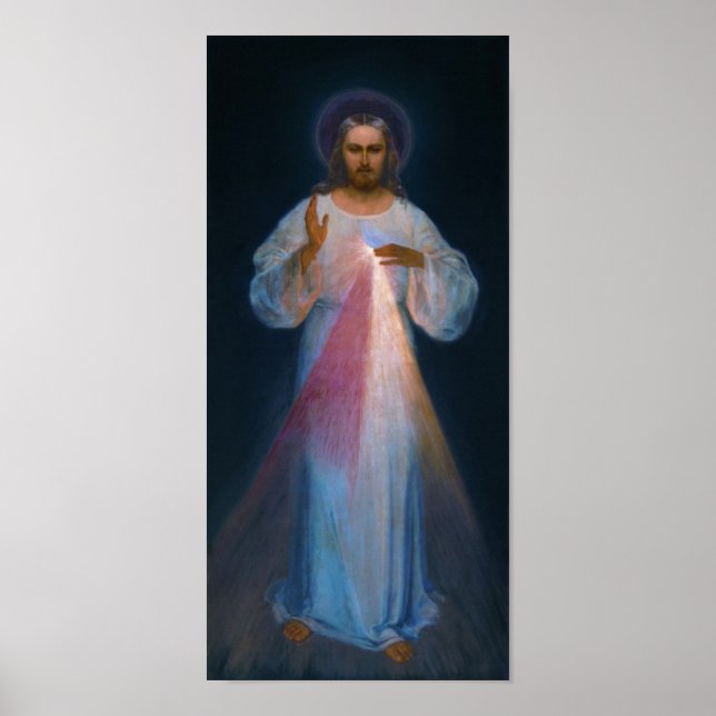 Jesus Divine Mercy Vilnius Eugeniusz Kazimirowski Poster (Vorne)