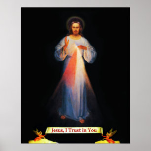 Jésus Divine Miscy St Faustina 02 Poster