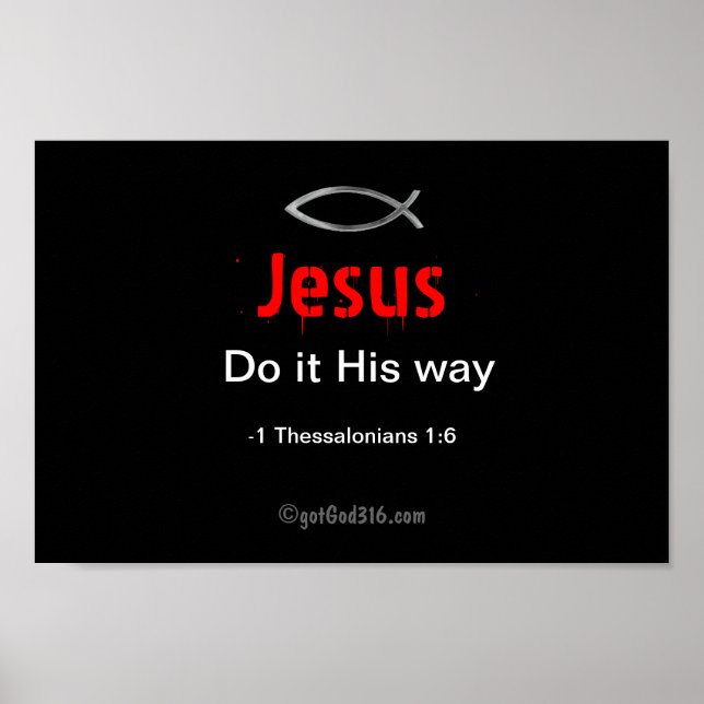 Jesus Do it So gotGod316.com Scripting Poster (Vorne)