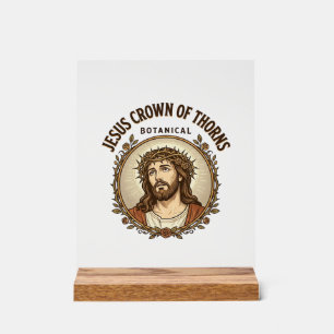 Jesus Dornenkrone Botanische Jesus Dornenkrone Acrylschild