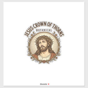 Jesus Dornenkrone Botanische Jesus Dornenkrone Aufkleber