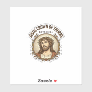 Jesus Dornenkrone Botanische Jesus Dornenkrone Aufkleber