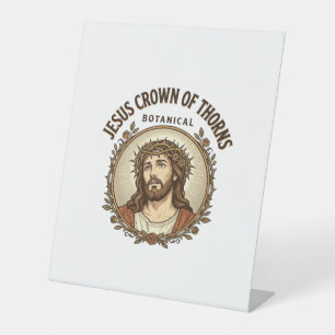 Jesus Dornenkrone Botanische Jesus Dornenkrone Sockelschild