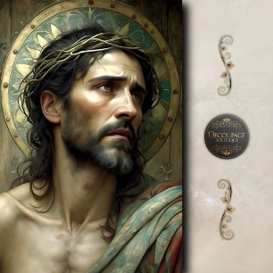Jesus Dornenkrone Découpage Seidenpapier