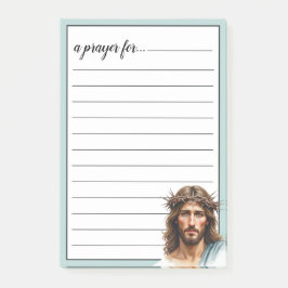 Jesus Dornenkronen-Porträt Gebetszimmer-Gebet Post-it Klebezettel