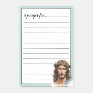 Jesus Dornenkronen-Porträt Gebetszimmer-Gebet Post-it Klebezettel