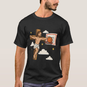 Jesus Dunk Lustig Christliche Religion Jesus Spiel T-Shirt