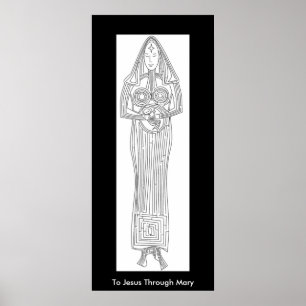 Jesus durch Maria Poster