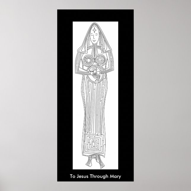 Jesus durch Maria Poster (Vorne)