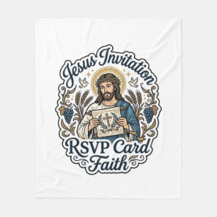 Jesus Einladung RSVP Karte Glaube Jesus Einladung  Fleecedecke