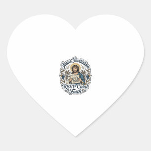 Jesus Einladung RSVP Karte Glaube Jesus Einladung Herz-Aufkleber