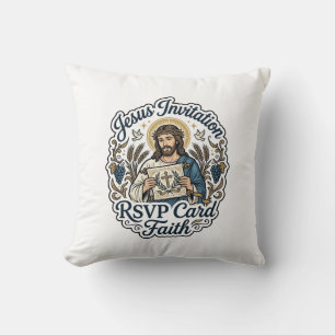Jesus Einladung RSVP Karte Glaube Jesus Einladung Kissen