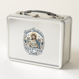 Jesus Einladung RSVP Karte Glaube Jesus Einladung Metall Brotdose