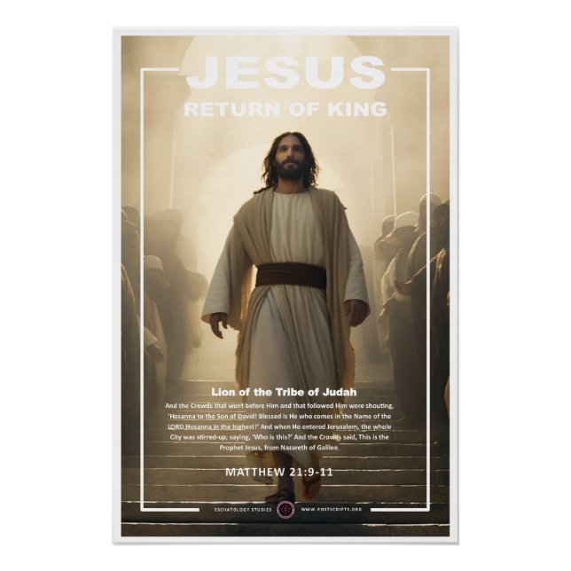Jesus - Eintritt durch Menschenmengen Poster (Vorderseite)