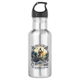 Jesus Einwanderung Neu anfangen Mut T-Shirt Chri Edelstahlflasche
