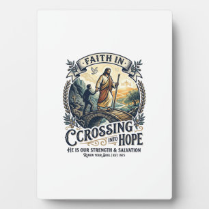 Jesus Einwanderung Neu anfangen Mut T-Shirt Chri Fotoplatte