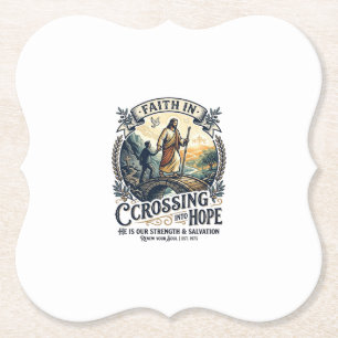Jesus Einwanderung Neu anfangen Mut T-Shirt Chri Untersetzer