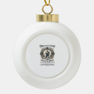 Jesus Elektriker-Shirt Glaube-basiertes Design_1 Keramik Kugel-Ornament