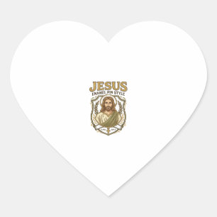 Jesus Emaille Pin Stil Jesus Emaille Pin Christlic Herz-Aufkleber