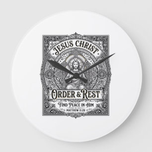 Jesus Entrümpelt Sauberes Zuhause-Shirt Christlich Große Wanduhr