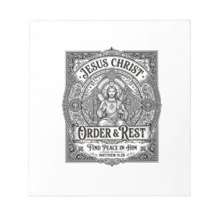 Jesus Entrümpelt Sauberes Zuhause-Shirt Christlich Notizblock