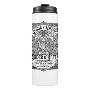 Jesus Entrümpelt Sauberes Zuhause-Shirt Christlich Thermosbecher