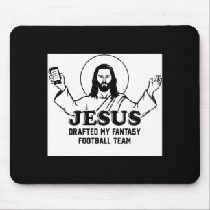 Jesus entwarf Fantasy Football Team Bibelvers Mousepad