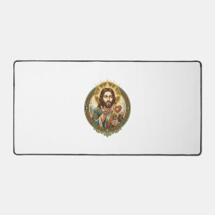 Jésus envoie un baiser Cœur rouge Bouton j'aime Hu