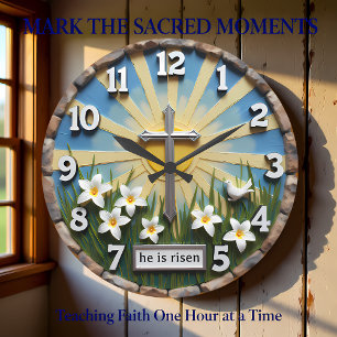 Jesus Er Ist Erstanden Sonnenaufgang Große Wanduhr