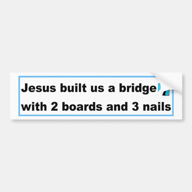 Jesus errichtete uns ein christlicher Entwurf der Autoaufkleber (Vorne)