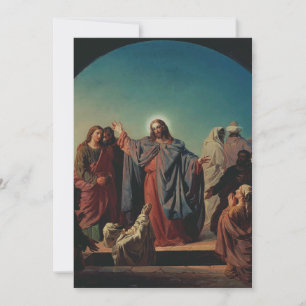 Jesus erweckt Lazarus von Robert Wilhelm Ekman  Dankeskarte