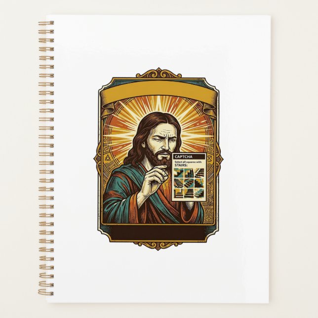 Jésus Escalier Flou Test Captcha Sécurité Tech Hum (Devant)