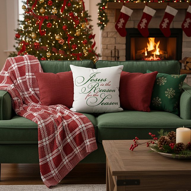 Jésus est la raison coussin jeté (Créateur téléchargé)