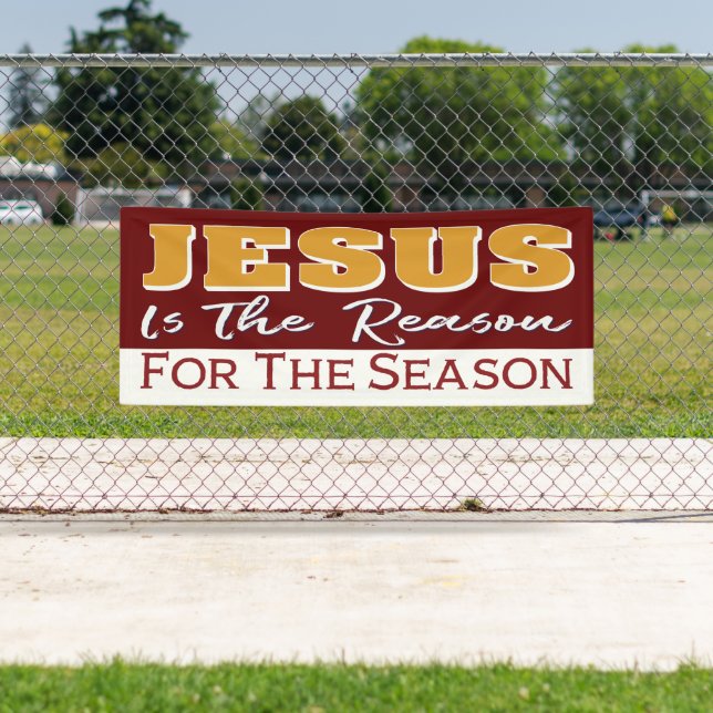 Jésus Est La Raison De La Bannière De Noël Chrétie (En situation)