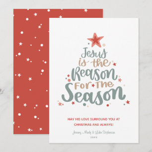 Jésus est la raison de la carte de Noël de saison