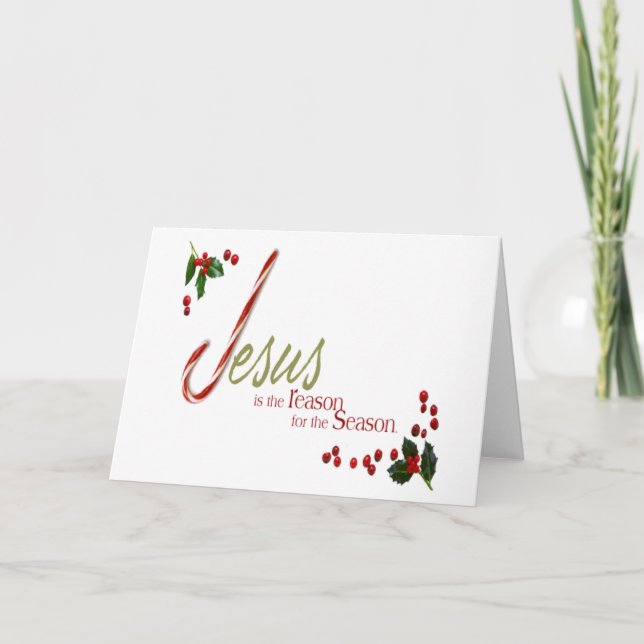 Jésus est la raison de Noël Carte de voeux (Devant)