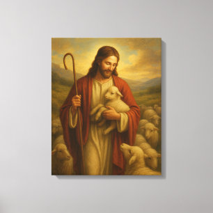 Jésus est la toile murale Shephard #3™ LDS