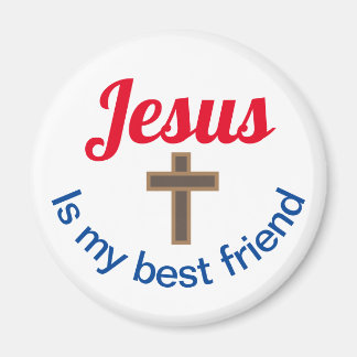 Jésus est mon meilleur aimant circulaire ami
