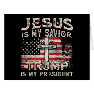 Jésus Est Mon Sauveur Trump Est Mon Président Amér