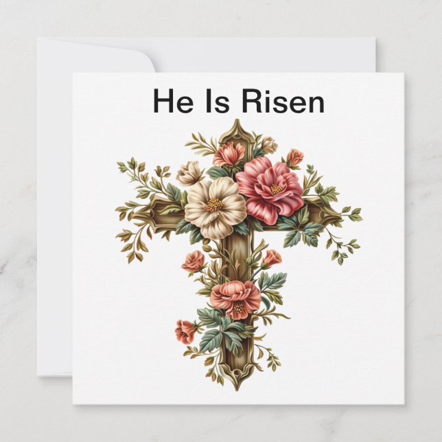 Jésus Est Ressuscité Carte de Croix, Joyeux Jour d (Devant)