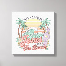 Jésus et la toile de plage