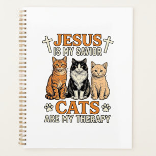 Jésus et les chats sont ma thérapie Vintage T-shir