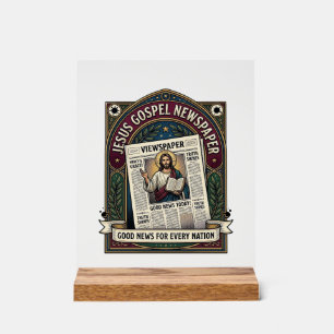 Jesus-Evangeliumszeitung Jesus-Zeitung Christliche Acrylschild