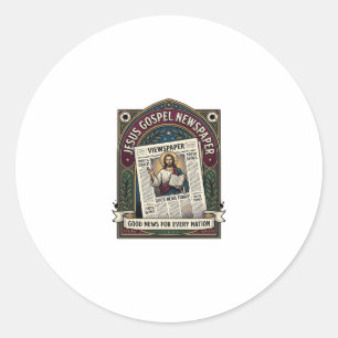 Jesus Evangeliumszeitung Jesus Zeitung Christliche Runder Aufkleber