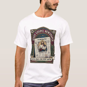 Jesus-Evangeliumszeitung Jesus-Zeitung Christliche T-Shirt