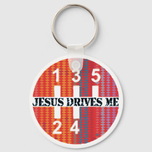 Jesus fährt mich christlicher Schlüsselanhänger